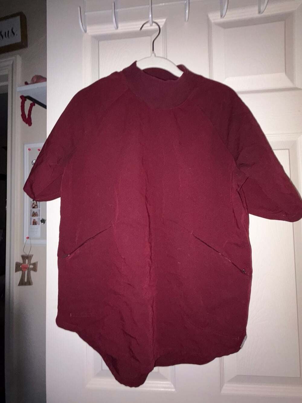 Figs Technical Collection Maroon Scrubs Set Top XS and Pants Women's S